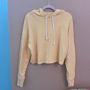 So brand Large cropped yellow hoddie
